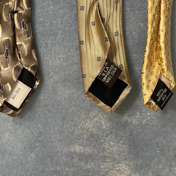 Bundle of 3 100% Silk Used Neckties. Made in the USA. - Picture 5 of 5